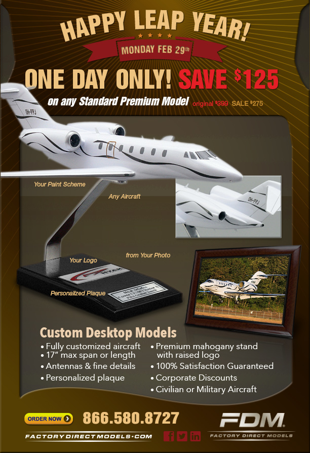 Factory Direct Models Aircraft Replicate Models
