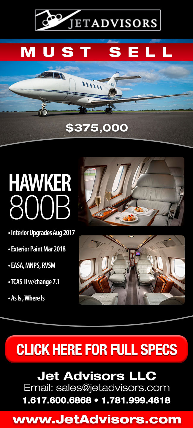 Jet Advisors | Offering this 1985 Hawker 800B For Sale