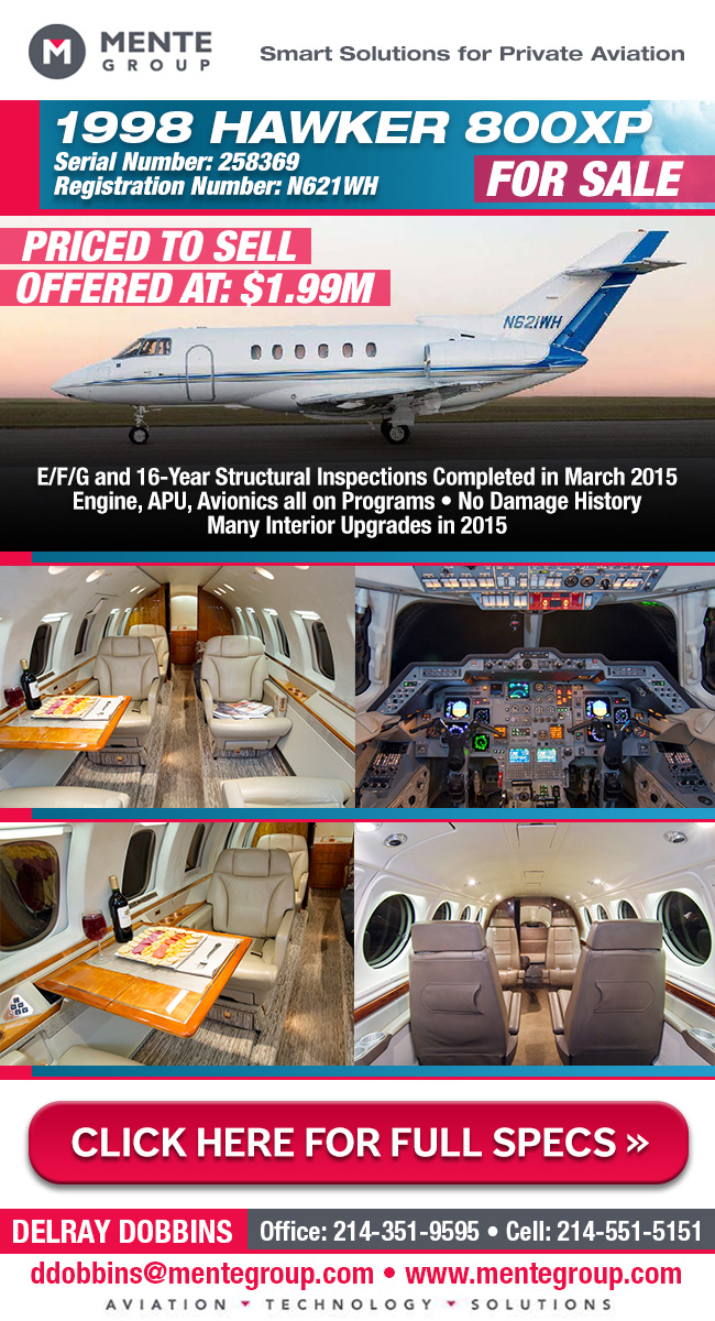 Mente Group | 1998 Hawker 800XP For Sale